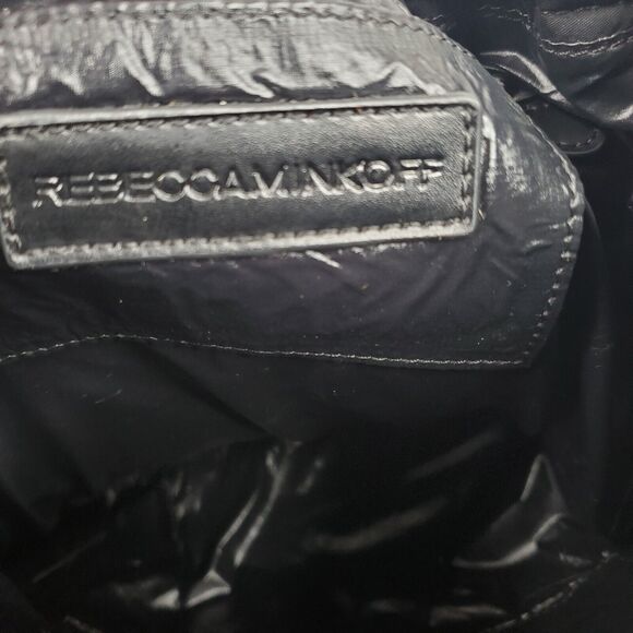 Rebecca Minkoff Small Nylon Backpack Black Drawstring Lightweight - Picture 8 of 14